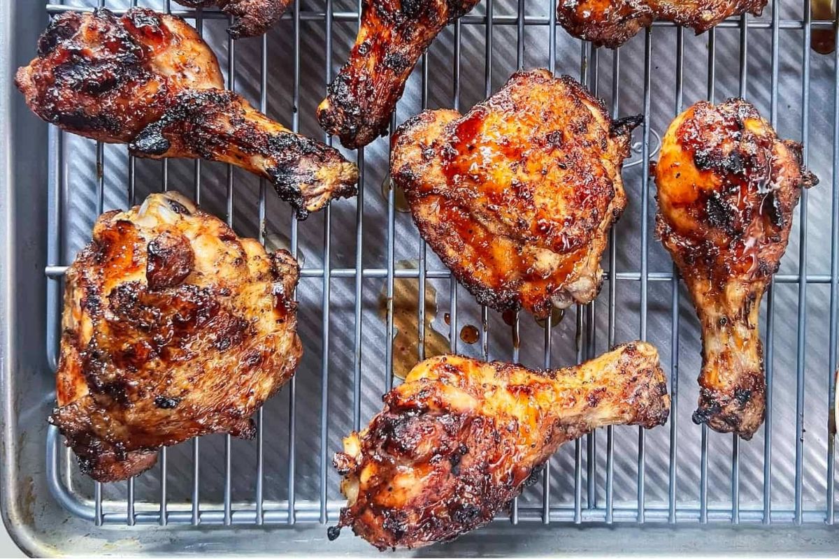 Bbq Grilled Chicken Legs Drumsticks And Thighs