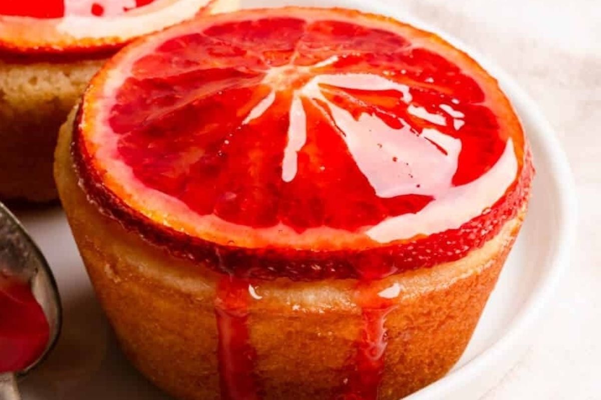 Blood Orange And Semolina Cakes