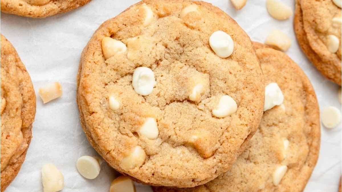 brown butter white chocolate macadamia nut cookies.