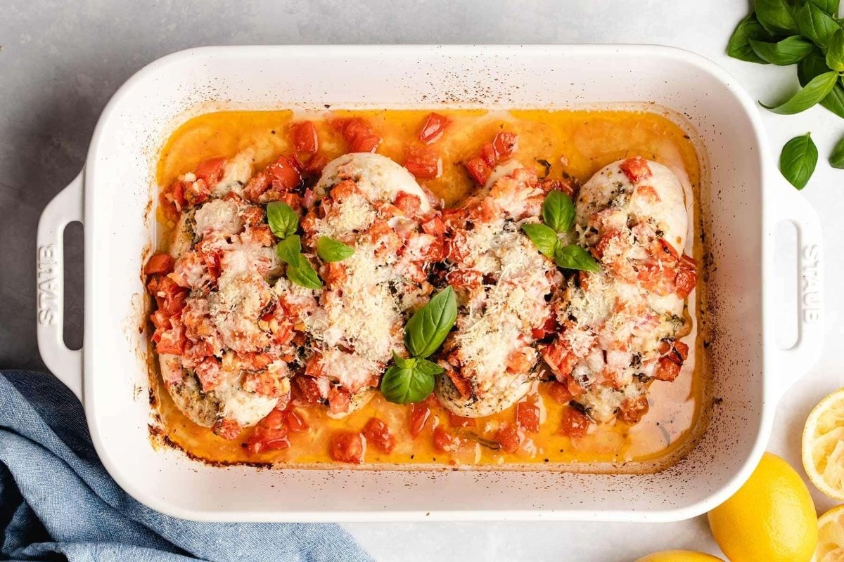 Bruschetta Chicken Bake