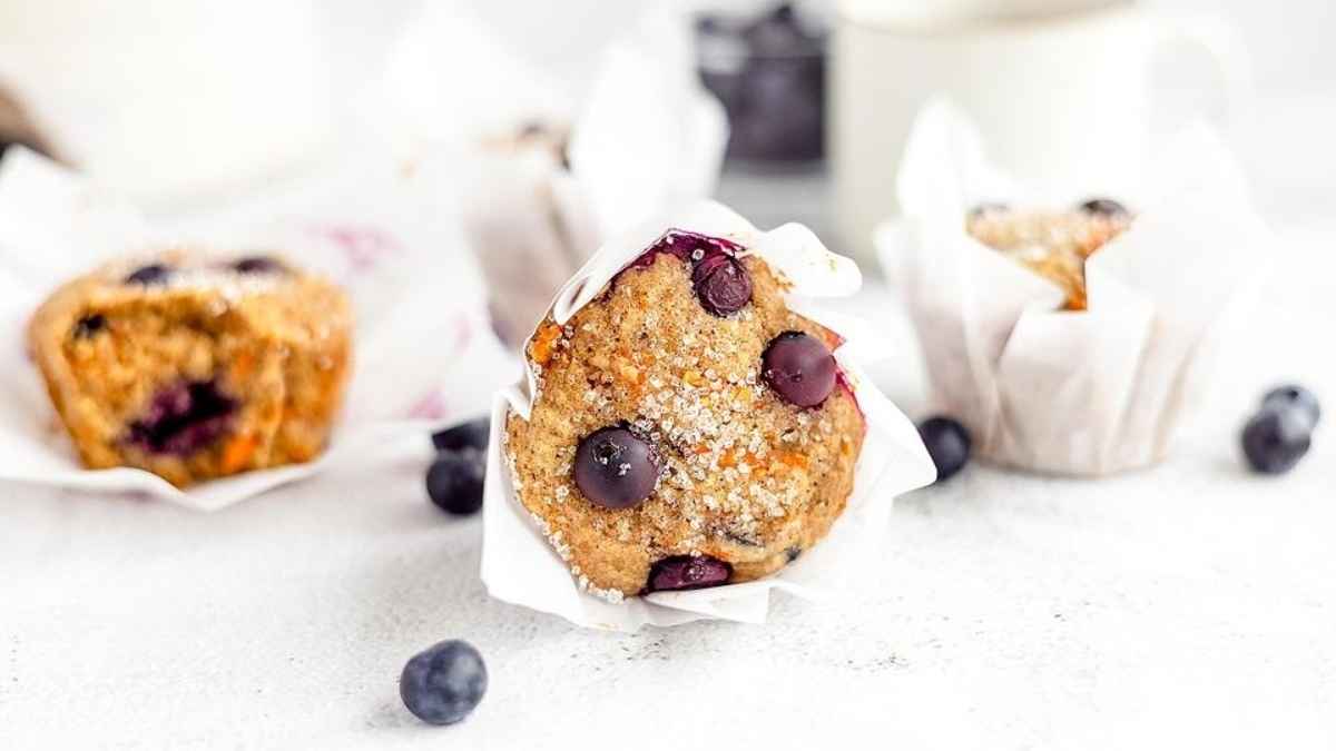 Carrot Blueberry Muffins. 