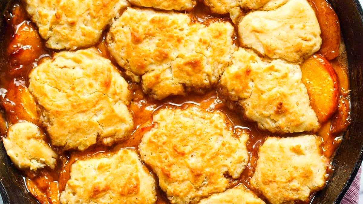 Cast Iron Peach Cobbler (Gluten-Free Option!)