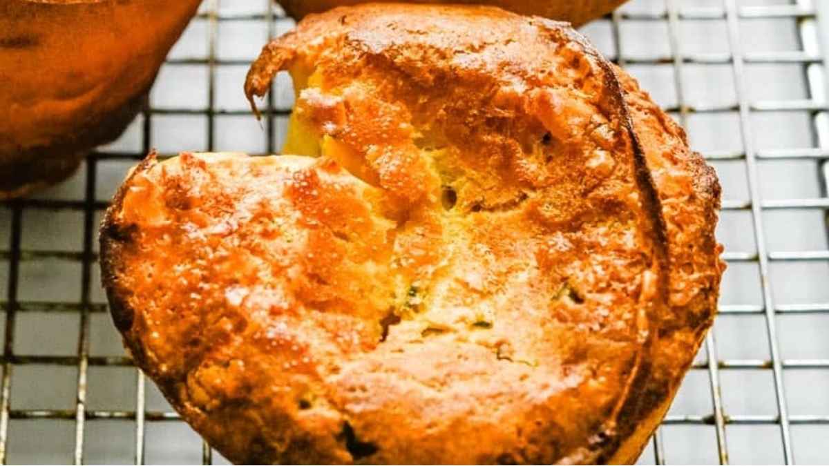 Cheddar Chive Popovers. 