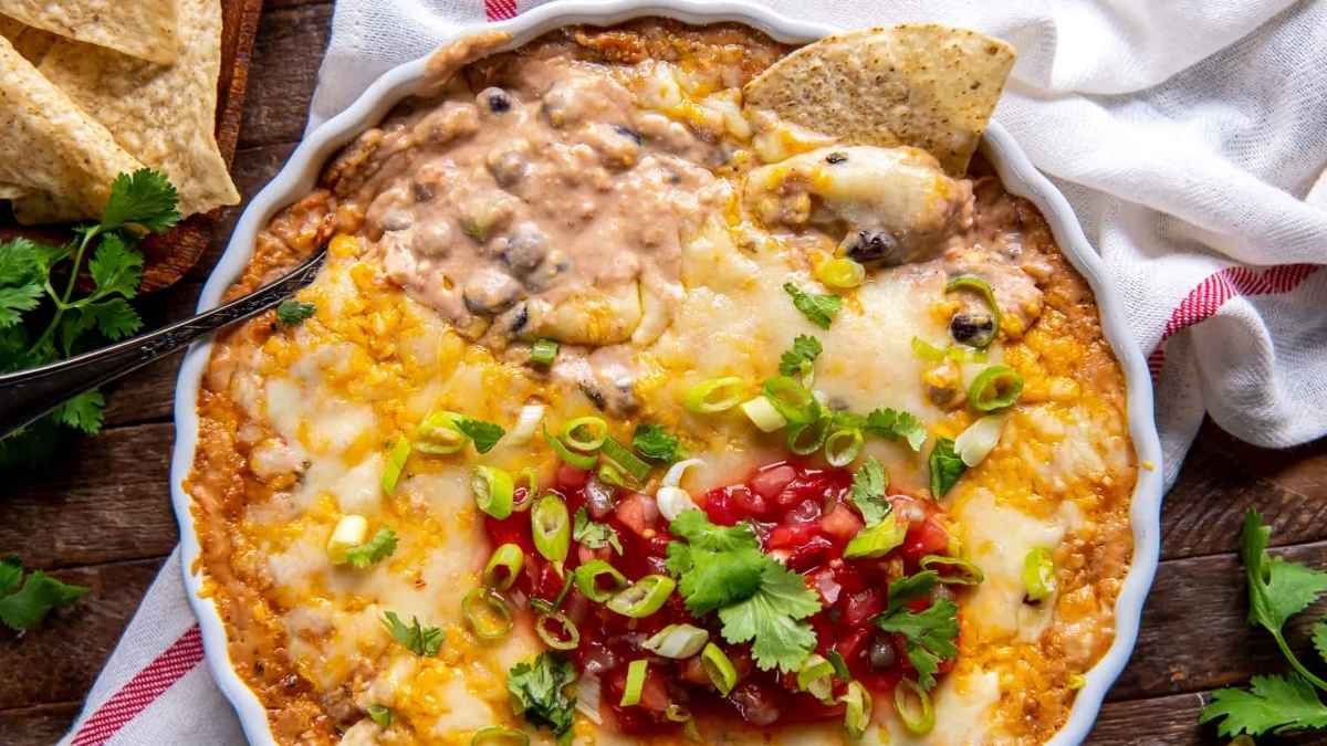 Cheesy Bean Dip.