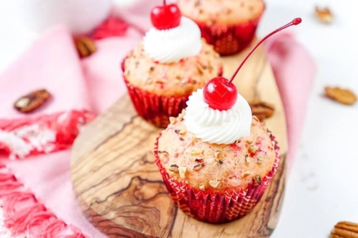 Cherry Pecan Cream Cheese Muffins