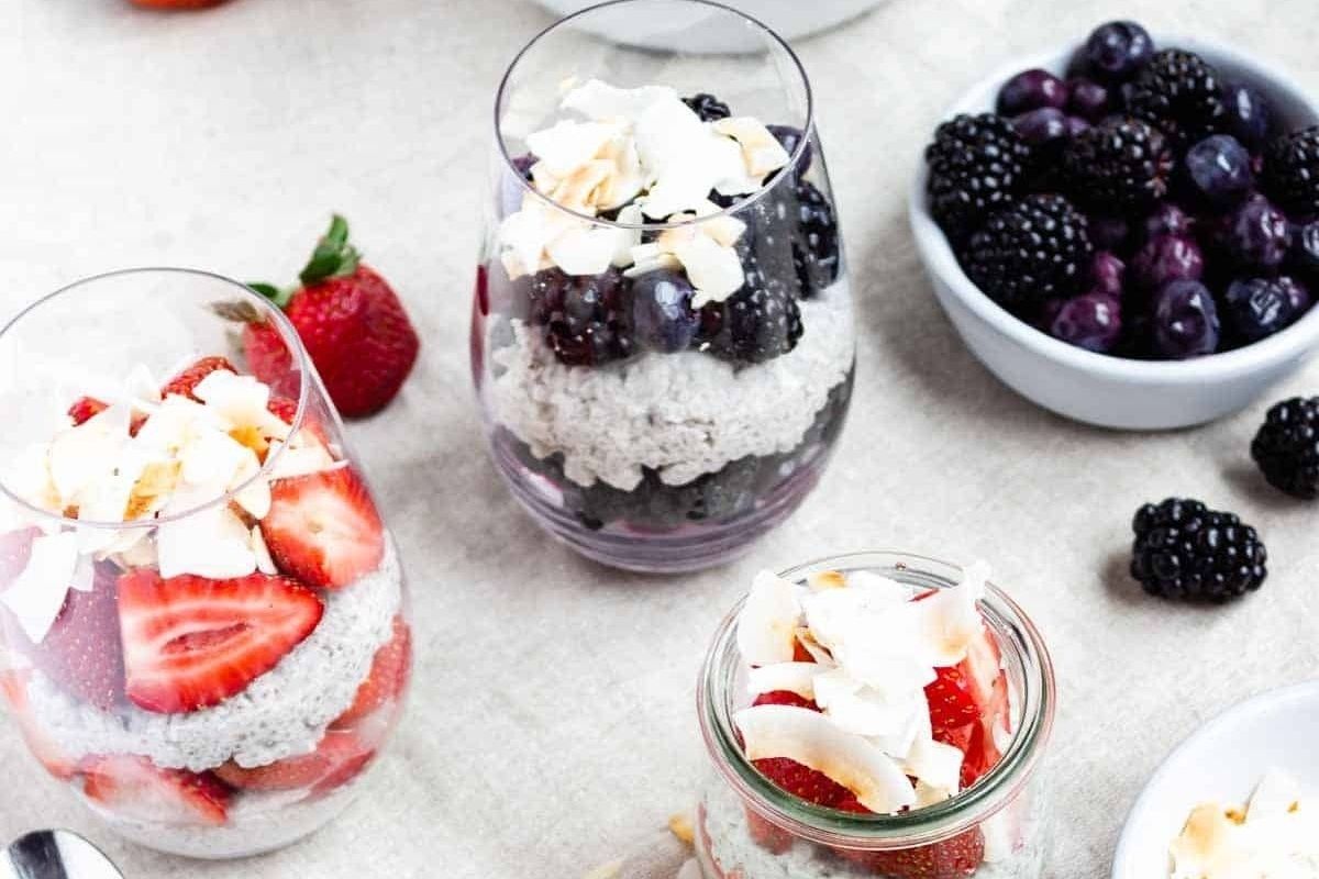 Chia Pudding Parfaits With Fresh Berries