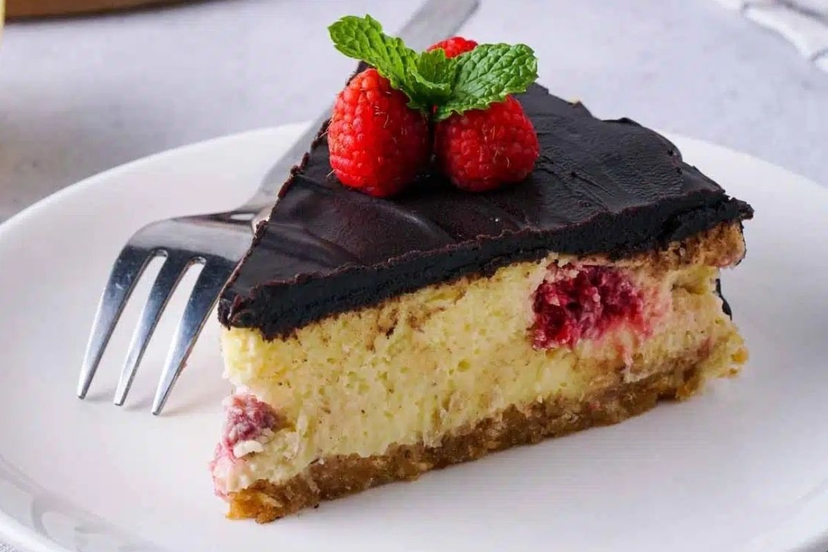 Chocolate Covered Raspberry Cheesecake