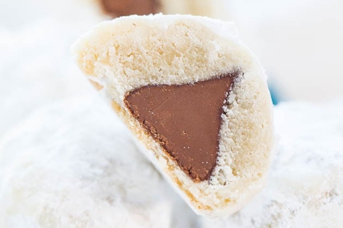 Chocolate Kiss Powder Puff Cookies