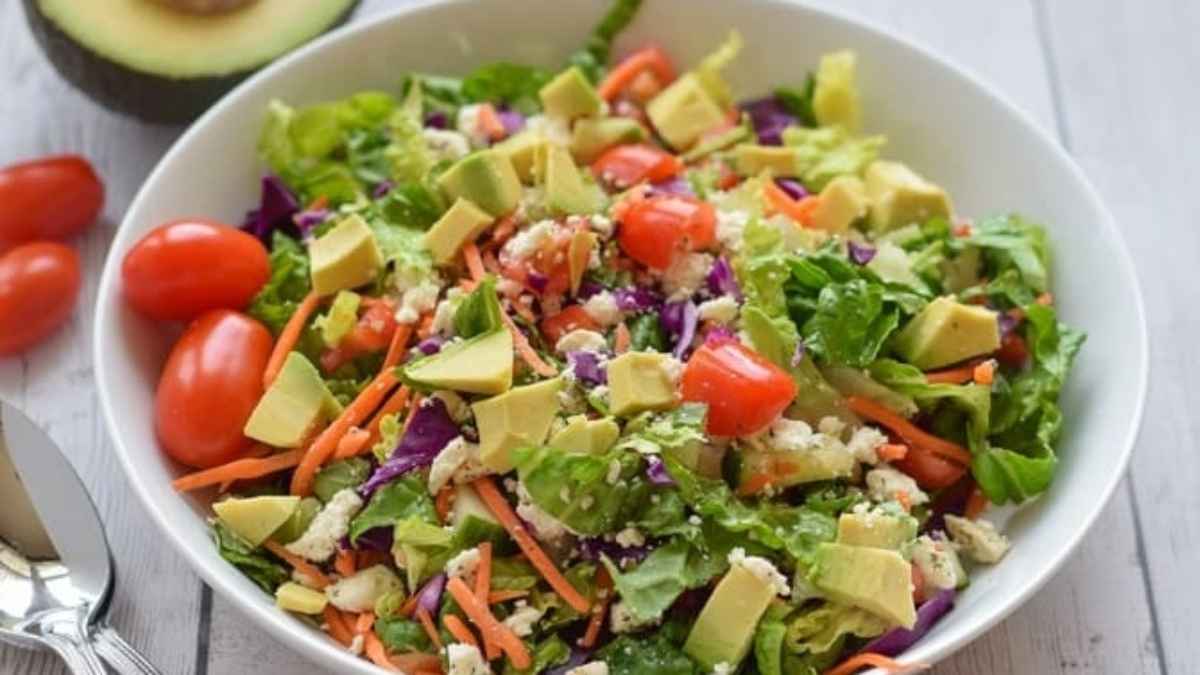 Chopped Salad With Avocado And Feta.