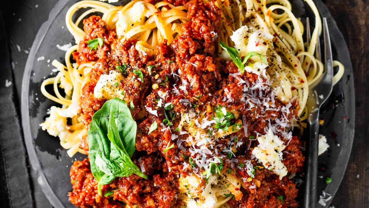 spicy chorizo bolognese