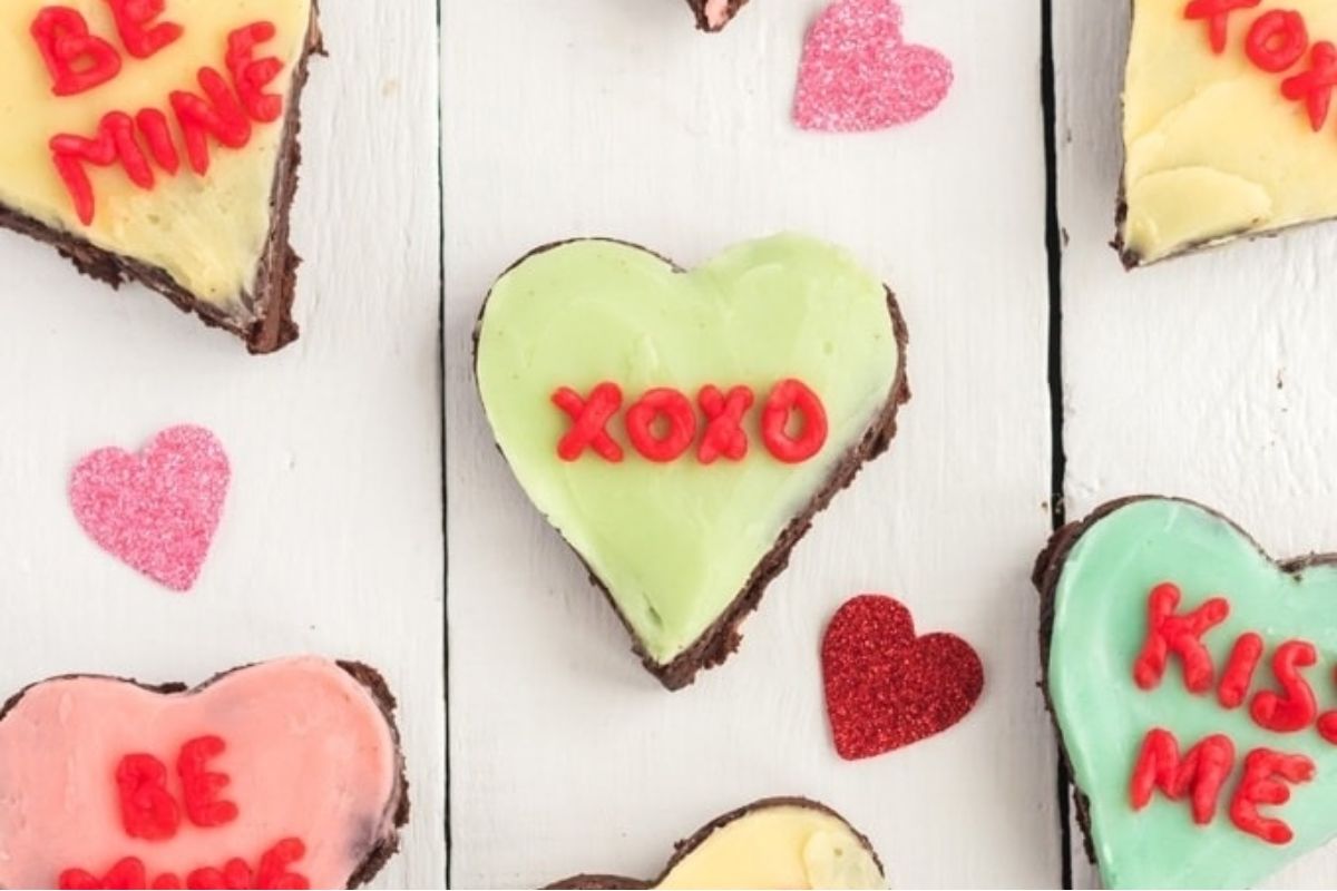 Conversation Heart Brownies Recipe