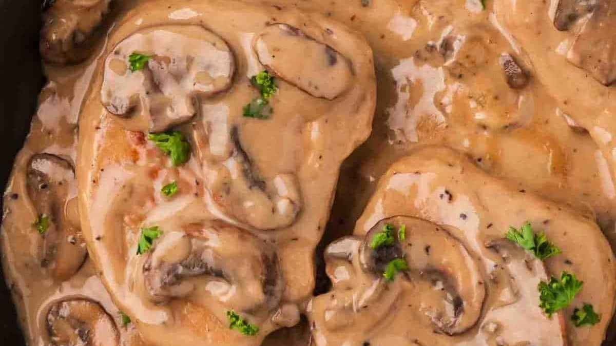 Cream of Mushroom Pork Chops.