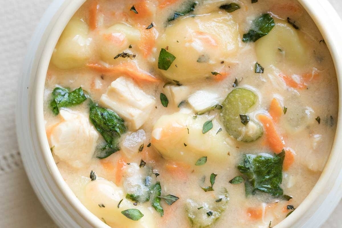 Creamy Chicken Gnocchi Soup.