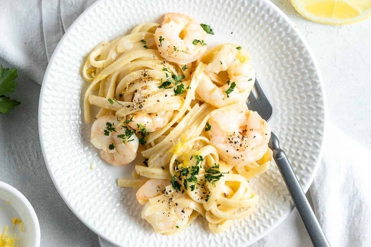 Creamy Prawn Linguine