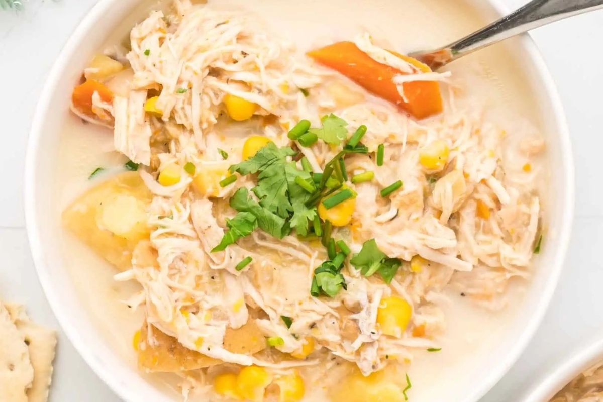 Creamy Slow Cooker Chicken And Corn Soup