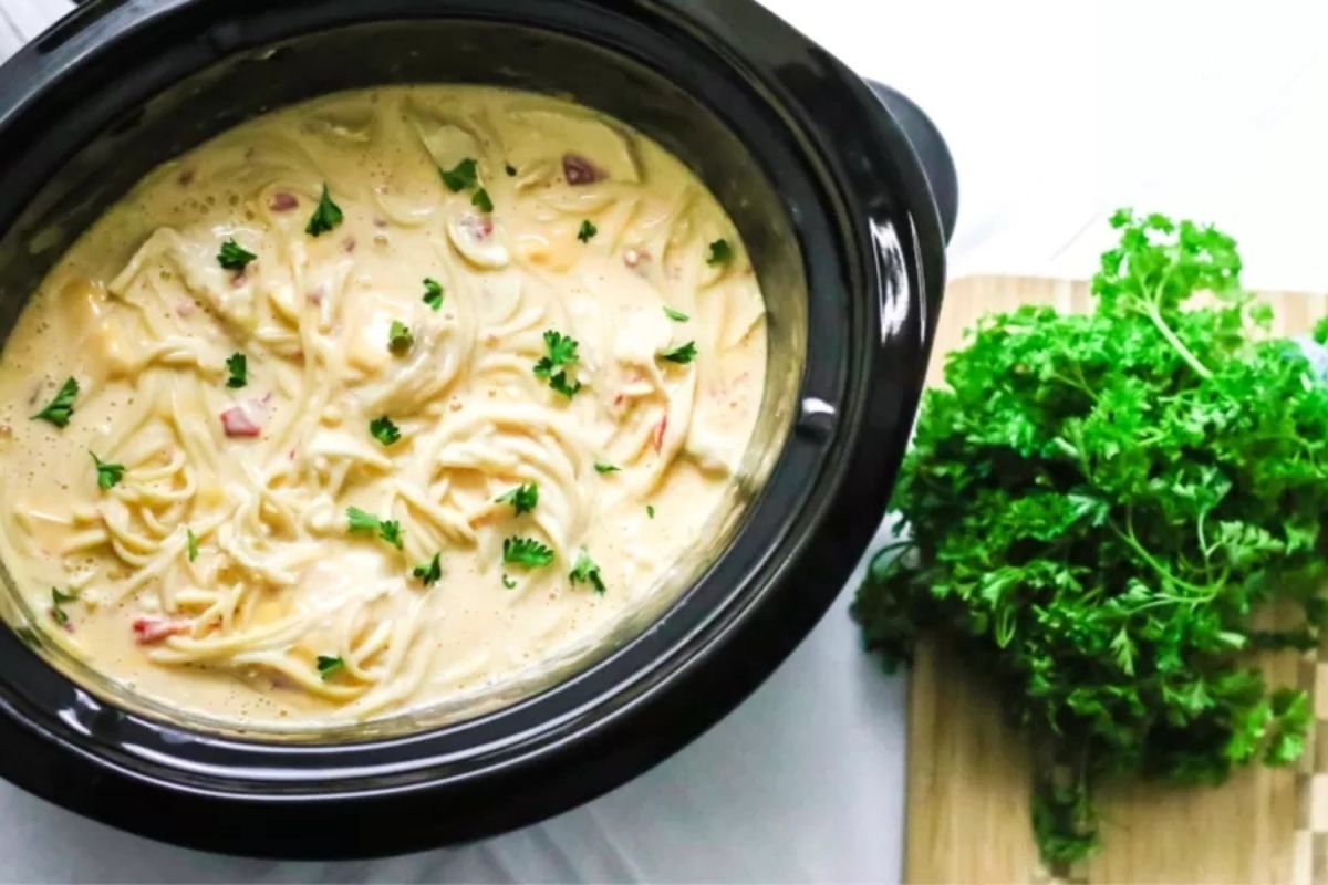 Crock pot cheesy noodle soup.