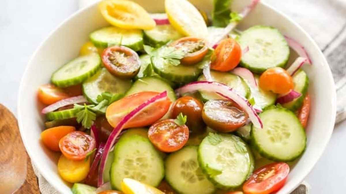 Cucumber Tomato Salad {Keto, Gluten Free}.