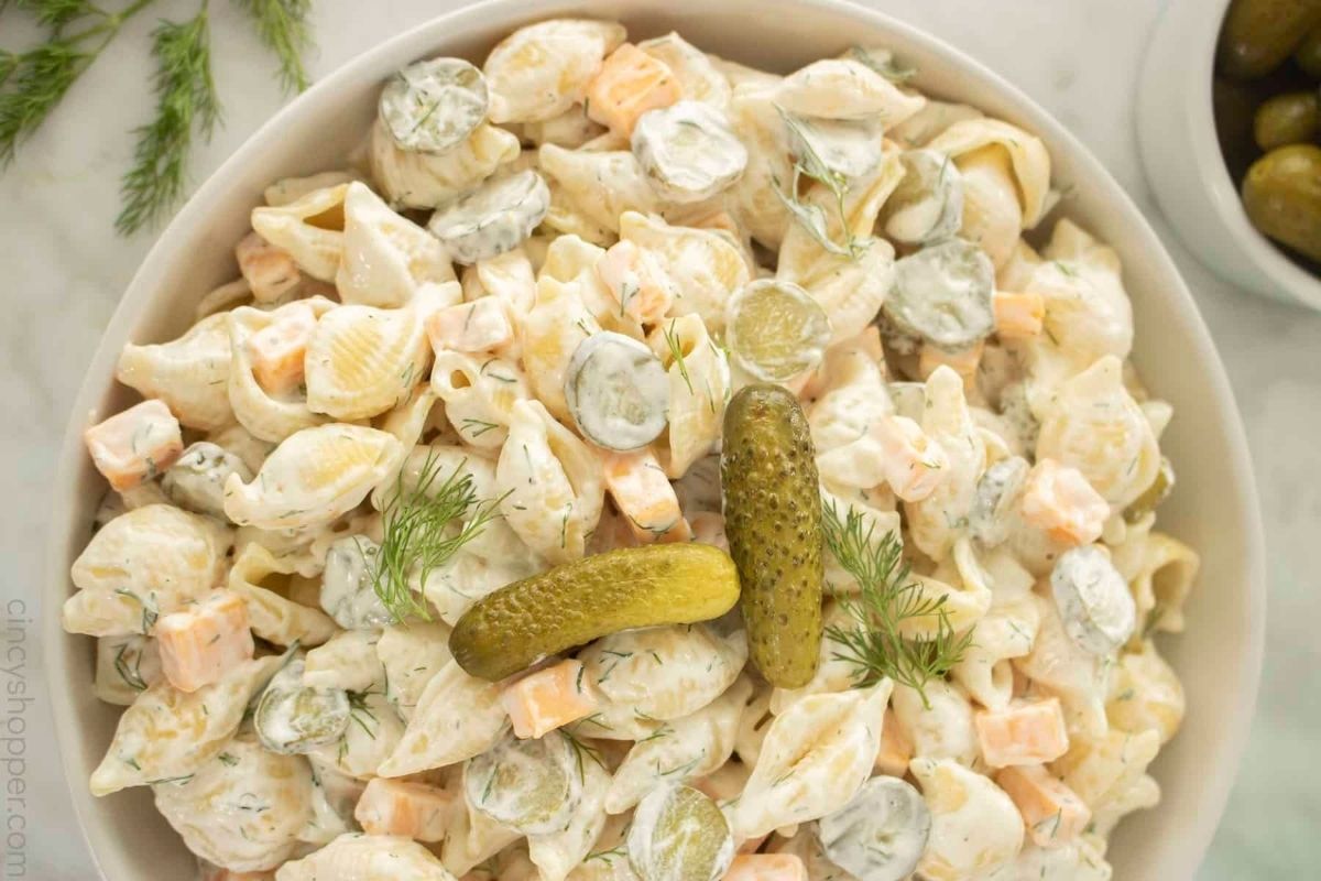 Dill Pickle Pasta Salad