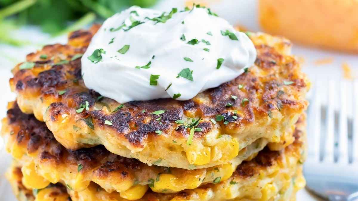 Easy Fried Corn Fritters Recipe.