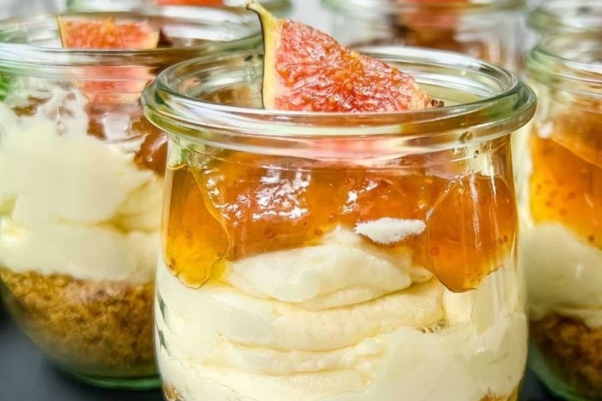 Fig Cheesecake In A Jar No Bake