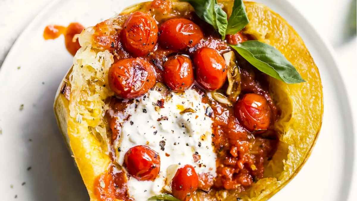 Fresh Tomato Spaghetti Squash Pasta.