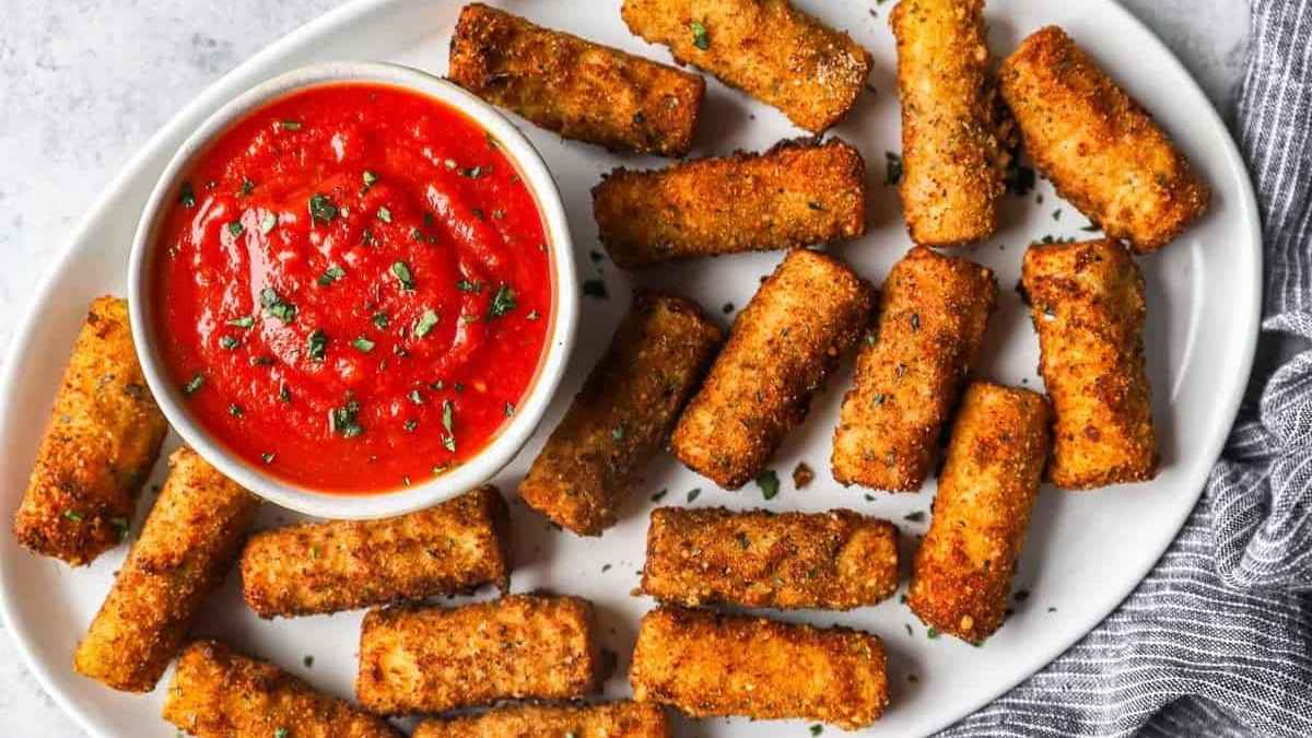 Fried Mozzarella Sticks.