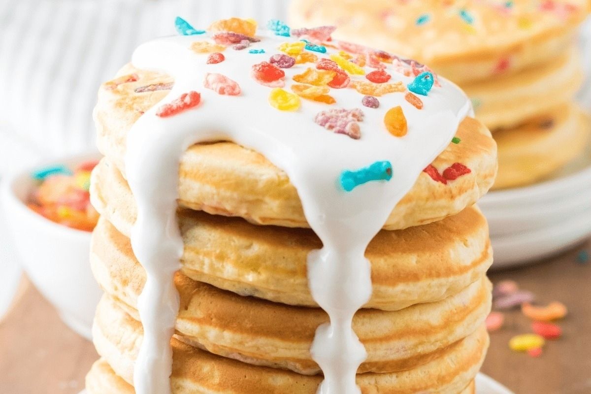 Fruity Pebbles Pancakes