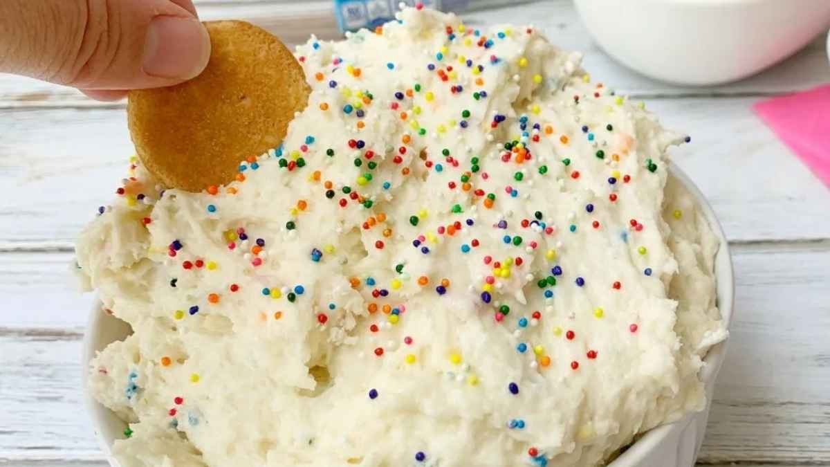 Funfetti Cake Mix Dip Recipe.