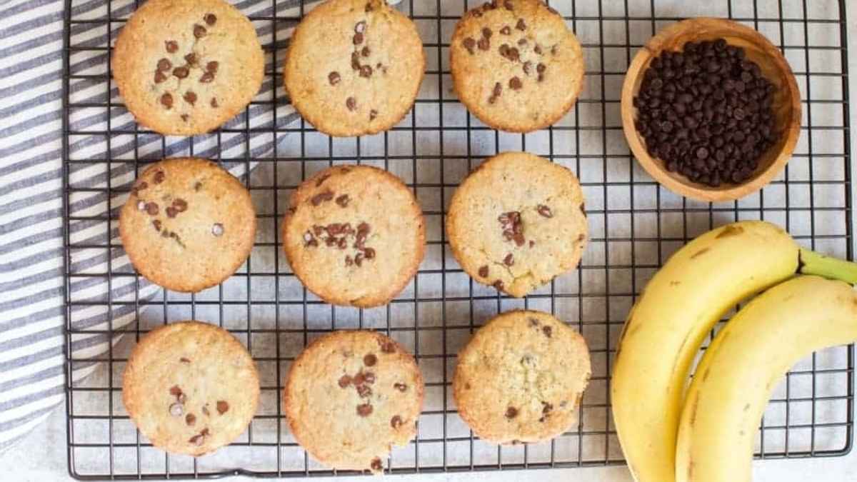 Gluten Free Banana Chocolate Chip Muffins.