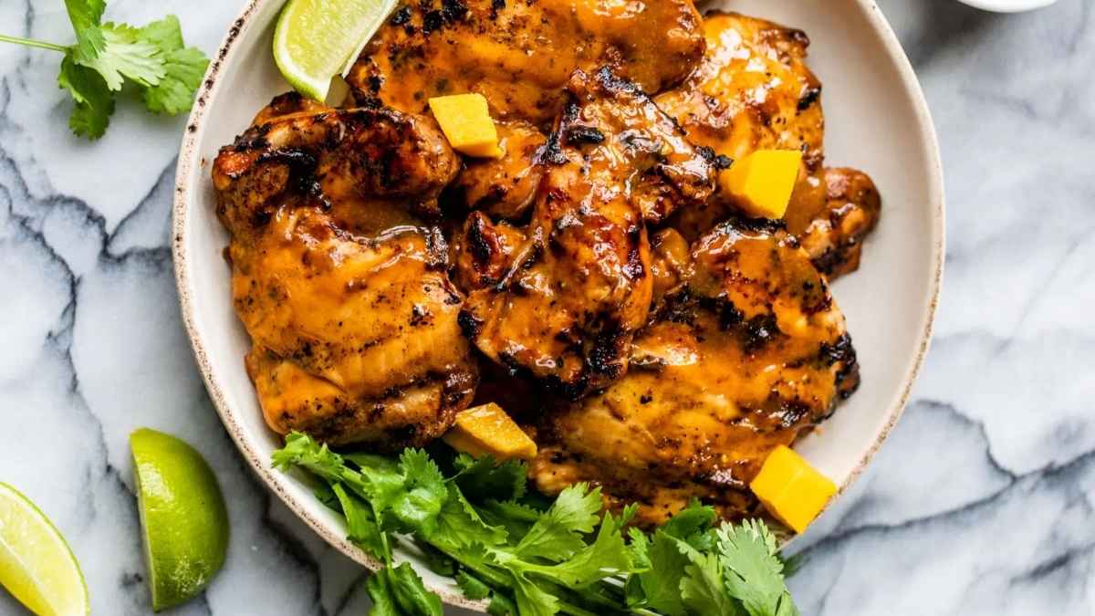 Grilled Mango Chicken. 
