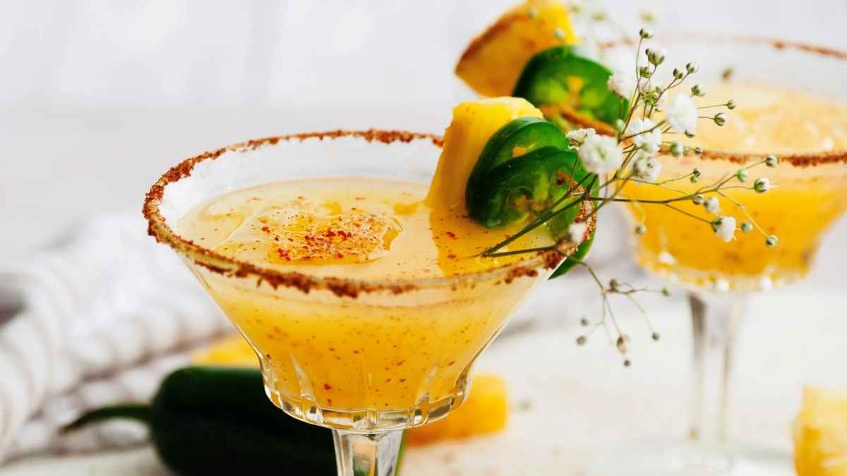 Grilled Pineapple Jalapeño Mocktail.