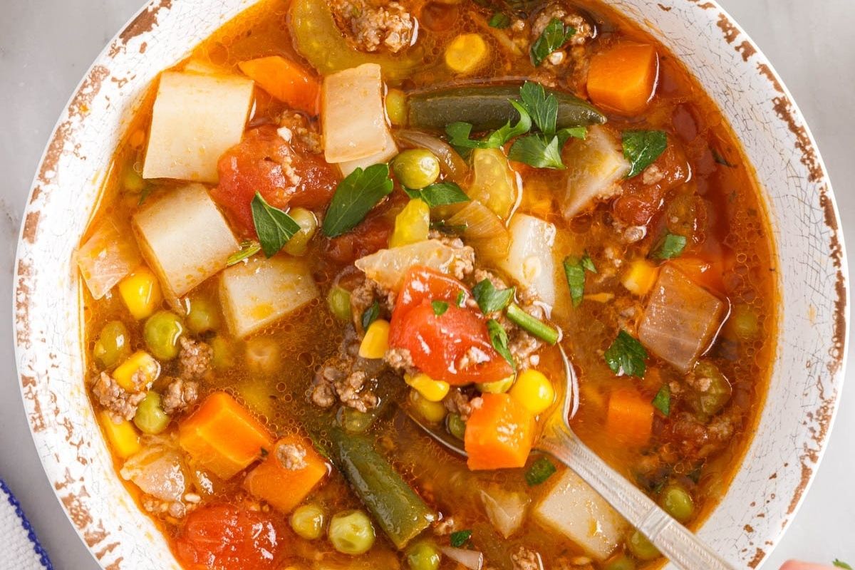 Ground Beef Vegetable Soup Recipe