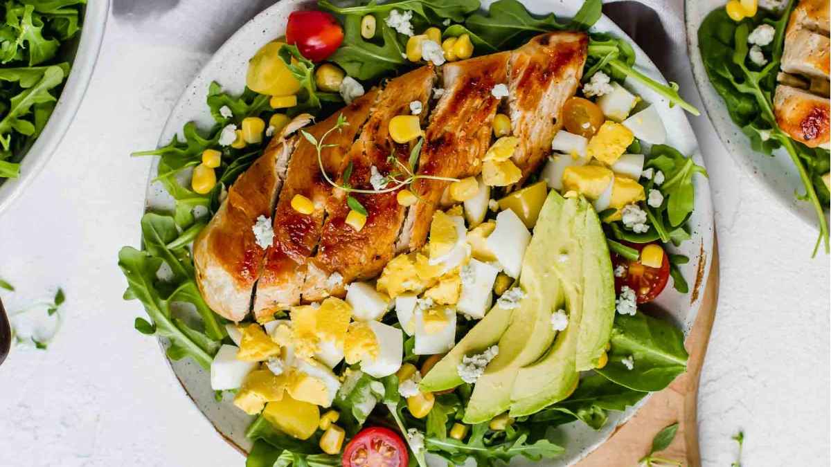 Healthy Chicken Cobb Salad.