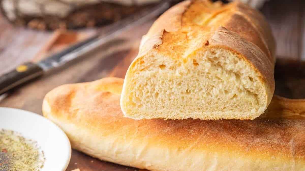 Homemade Crusty Italian Bread. 