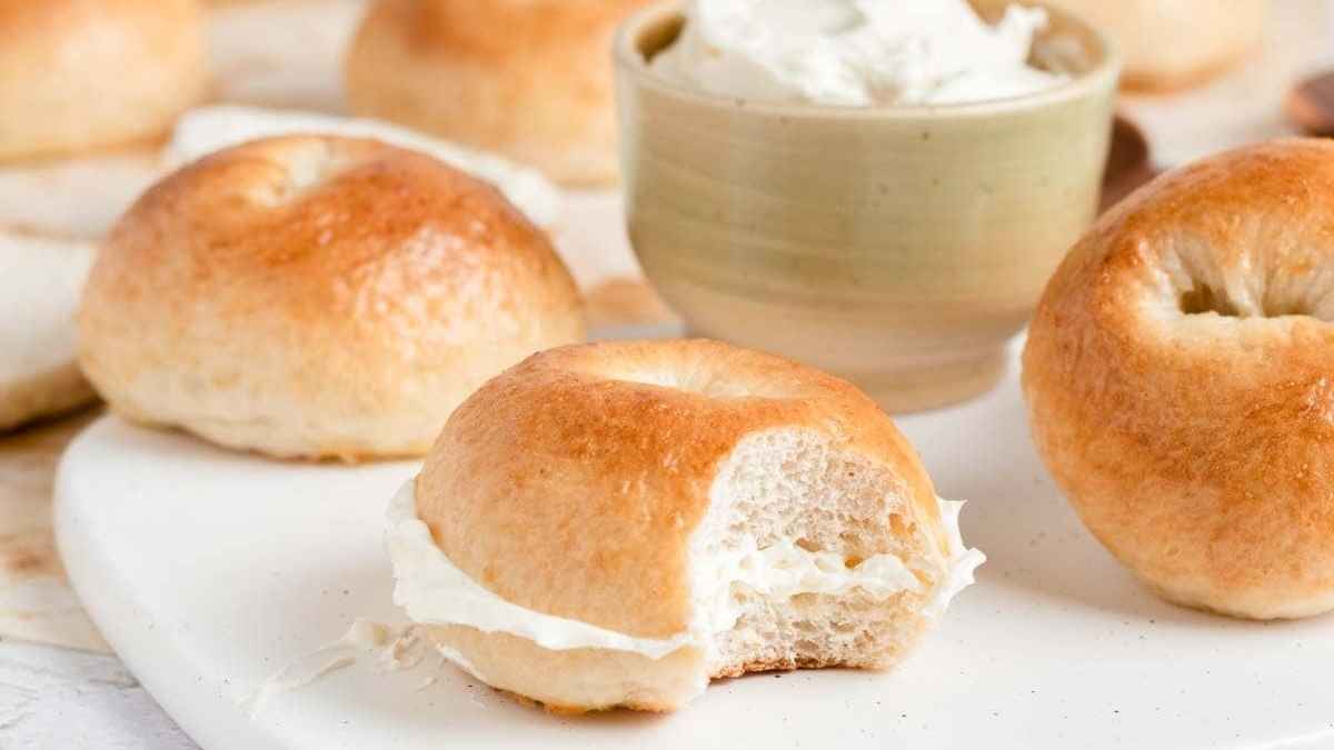 Homemade Mini Bagels. 
