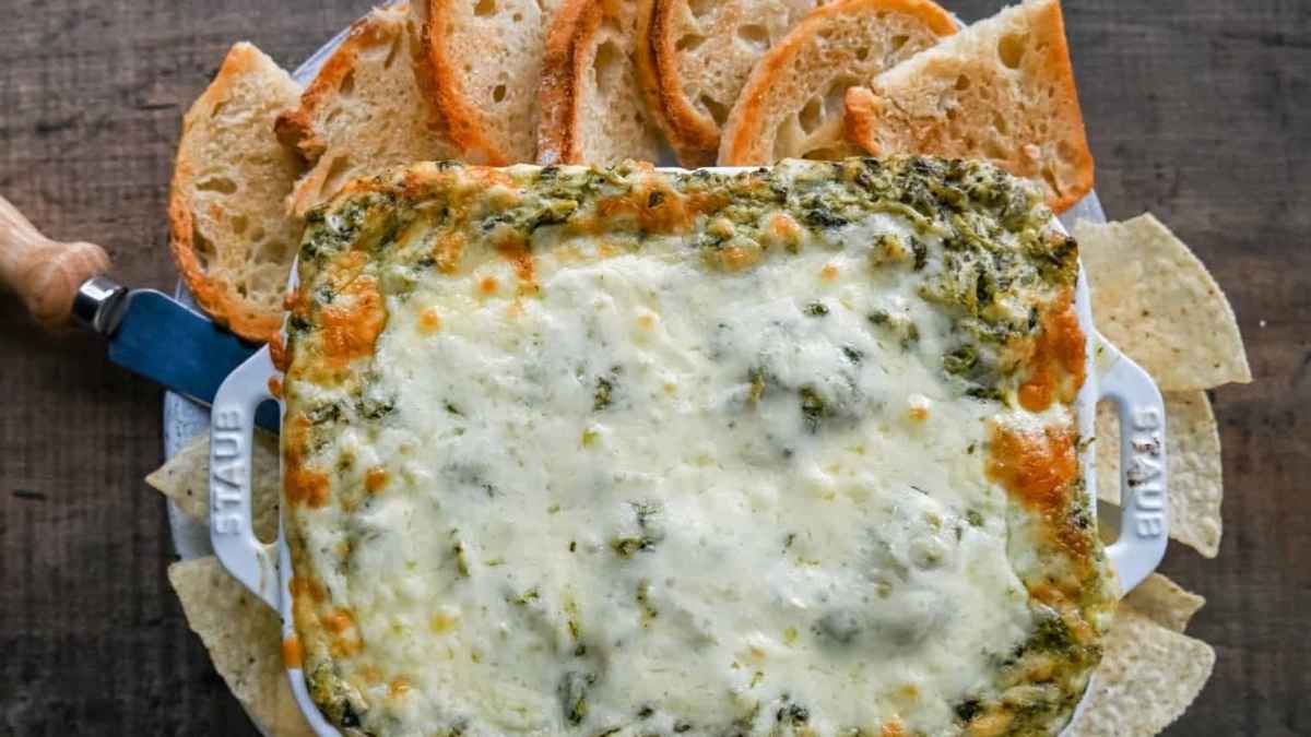Hot Spinach Artichoke Dip.