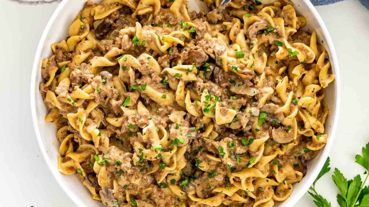 Instant Pot Beef Stroganoff.