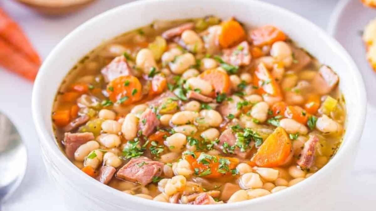 Instant Pot Ham And Bean Soup Recipe. 