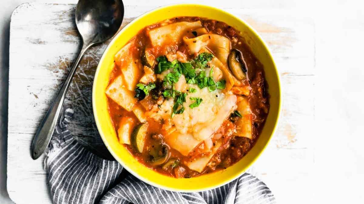 Instant Pot Lasagna Noodle Soup.
