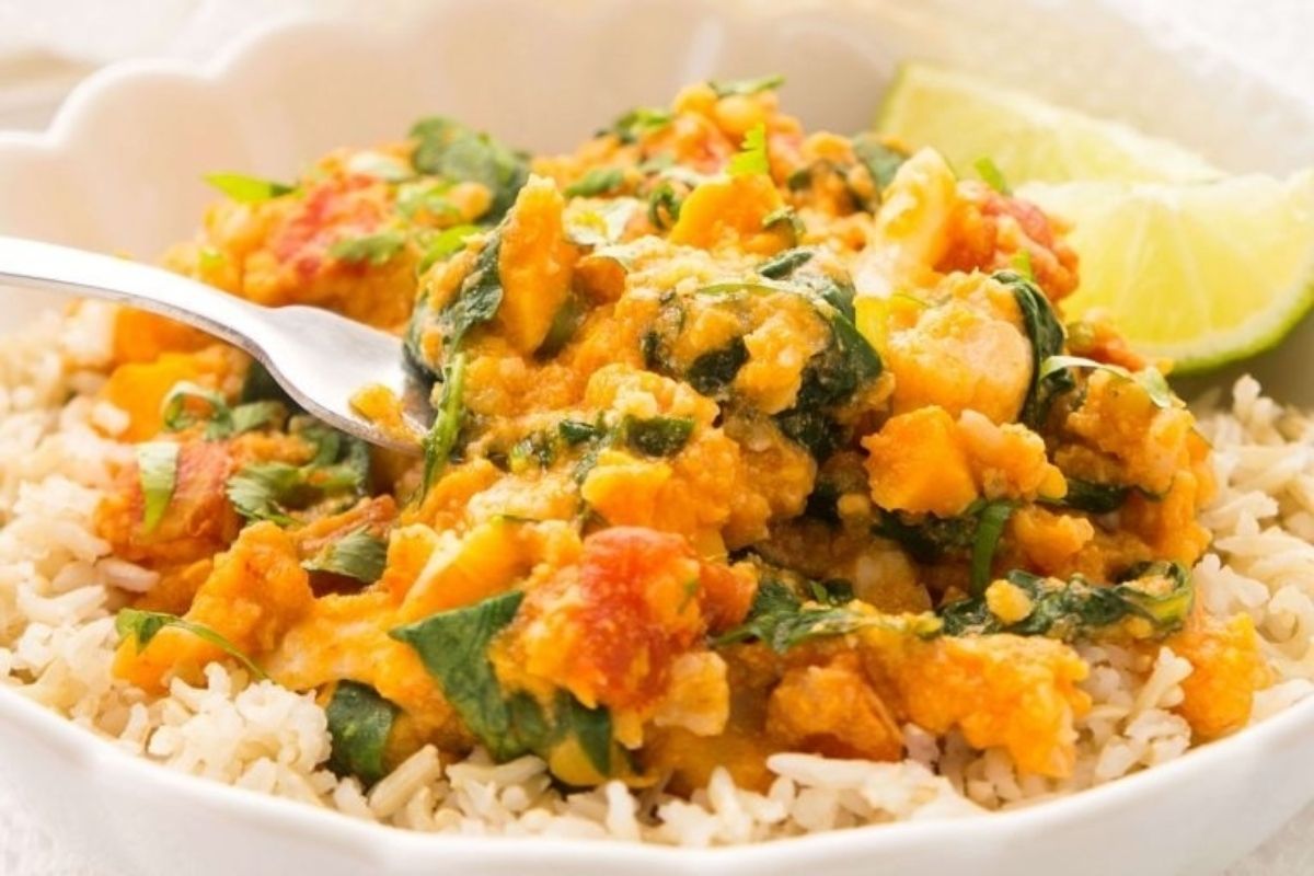 Instant Pot Lentil Sweet Potato Thai Curry