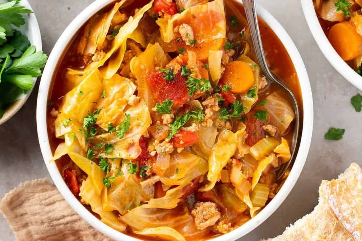 Italian Chicken Cabbage Soup Dairy Free Low Calorie