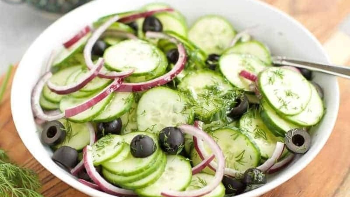 Keto Cucumber Salad.