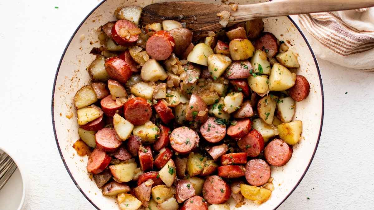 Kielbasa And Potatoes.