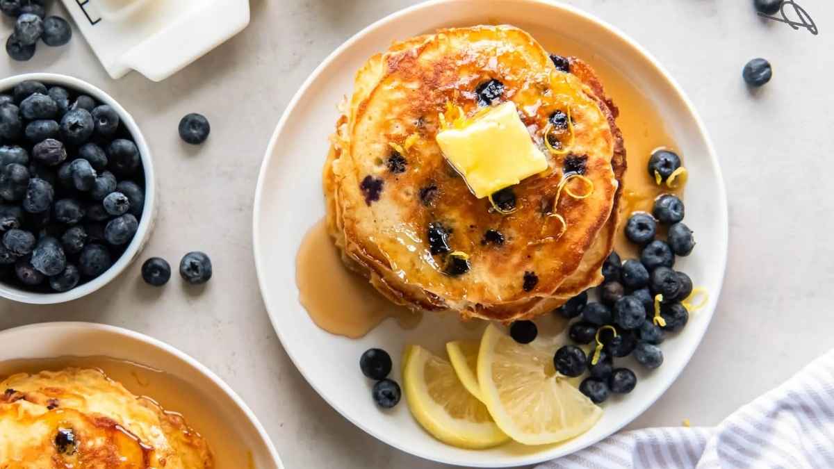 Lemon Blueberry Pancakes.