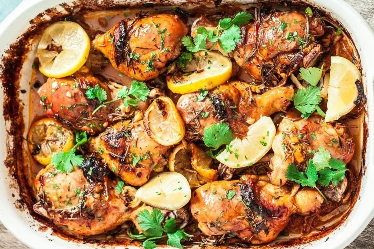 Lemon Garlic Roast Chicken