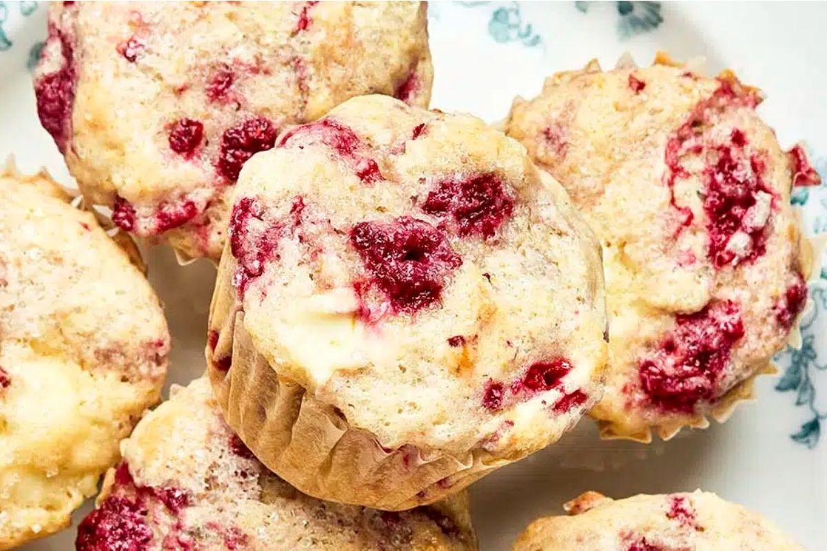 Lemon Raspberry Cream Cheese Muffins
