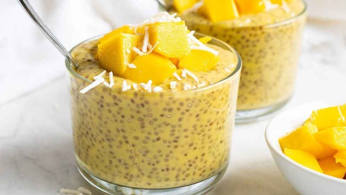 Easy Mango Chia Pudding.