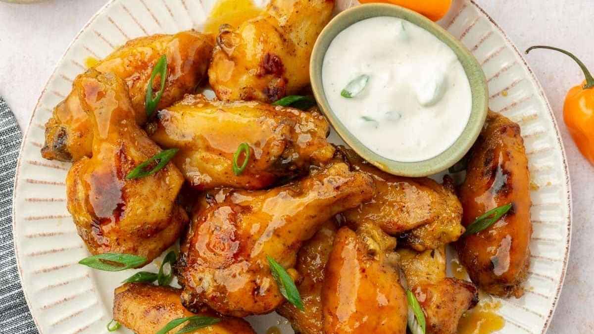 Mango Habanero Wings In The Oven.