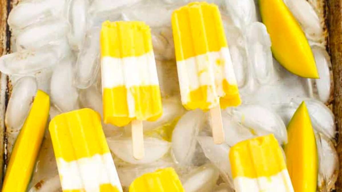 Easy Mango Popsicles Using Frozen Mango.
