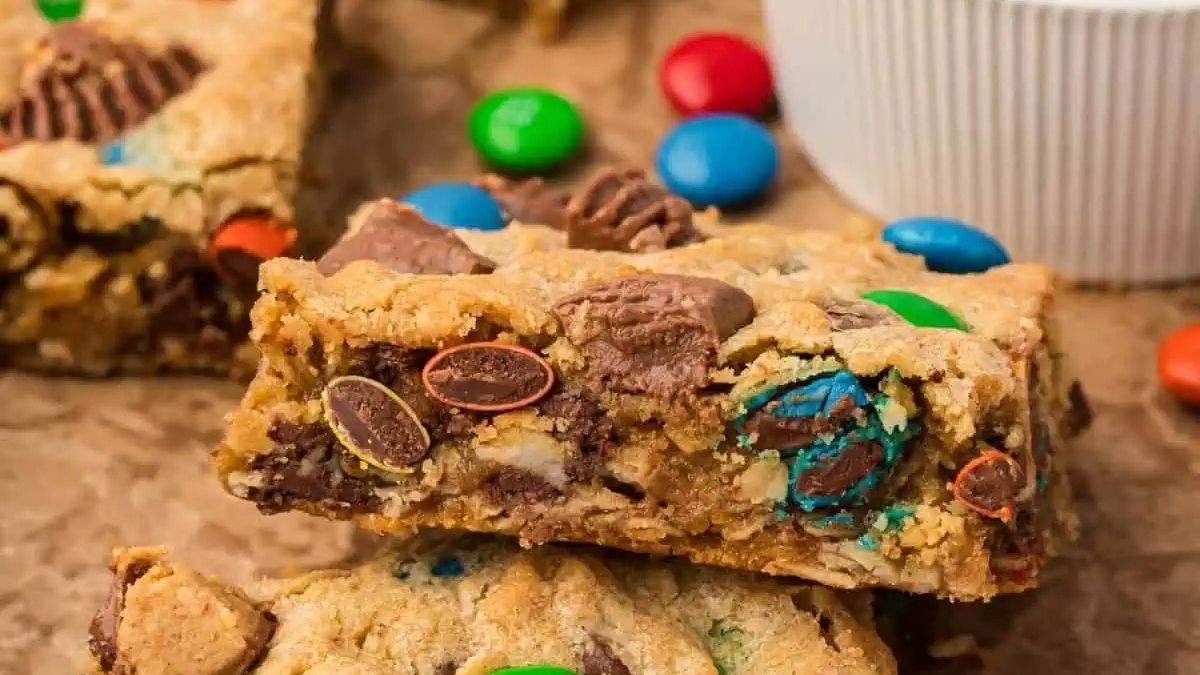 Monster Cookie Bars. 